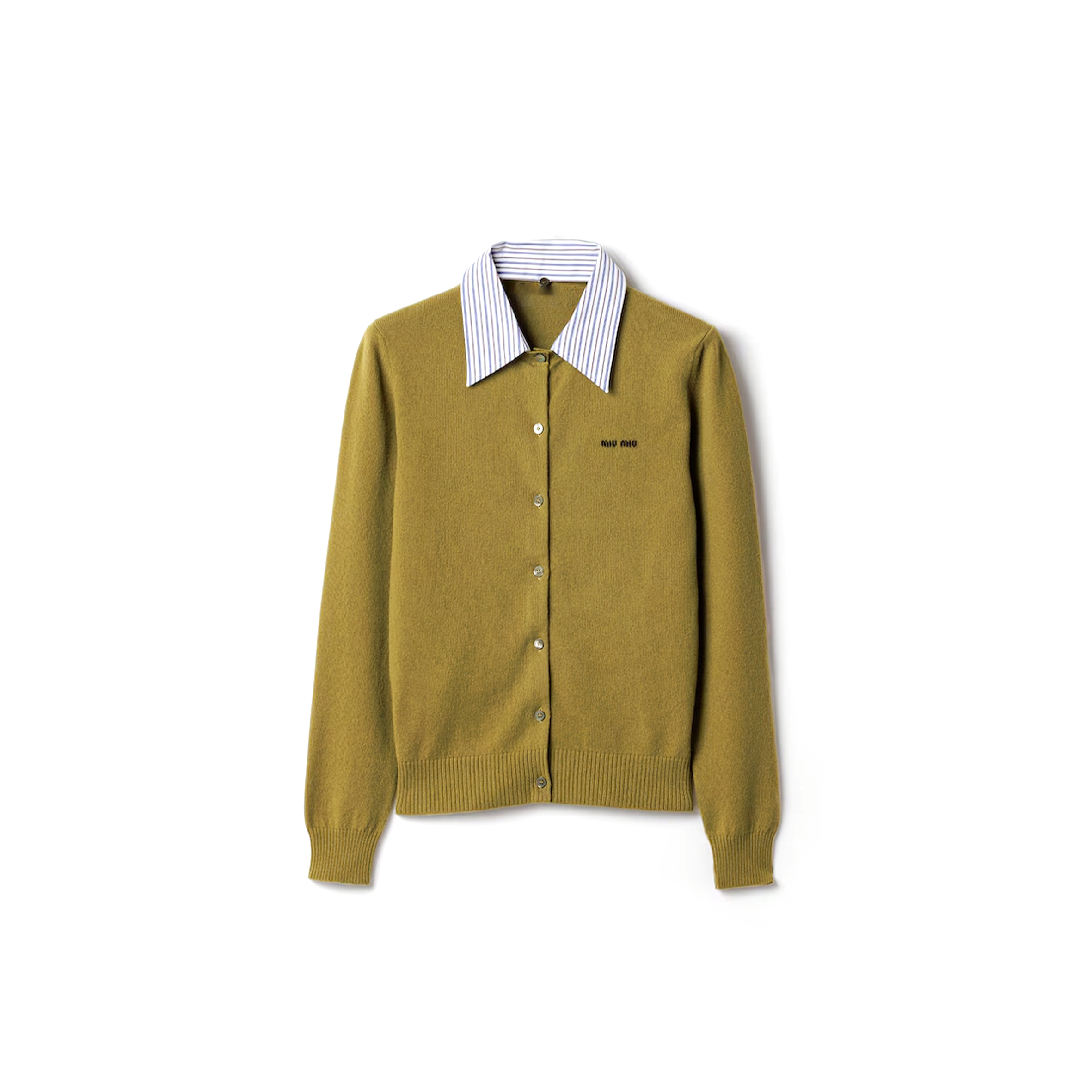 MIU MIU CASHMERE CARDIGAN WITH COLLAR MMF990